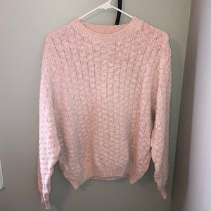 Chunky knit sweater.